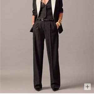 Jcrew Collection pleated wide-leg tuxedo pant in Italian wool